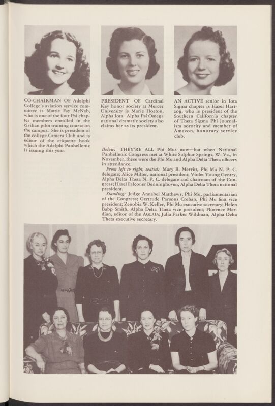 They're All Phi Mus Now Photograph, 1939 (Image)
