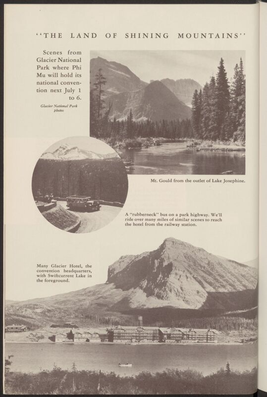 c. 1939 Glacier Hotel and Swiftcurrent Lake Photograph Image