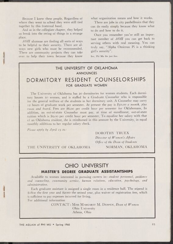 The University of Oklahoma Announces Dormitory Resident Counselorships Image