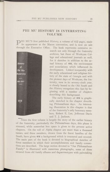 Phi Mu History is Interesting Volume (image)