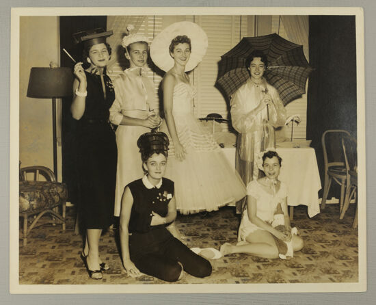 Alpha Epsilon Chapter Members in Costumes at Convention Photograph 1, June 24-30, 1956 (image)