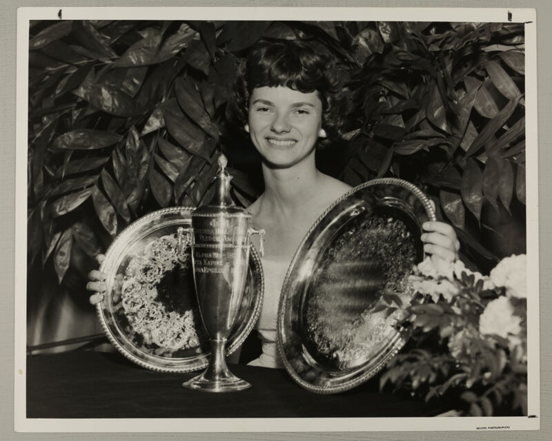 Judy Hutchison With Three Awards Photograph, June 25-30, 1960 (Image)
