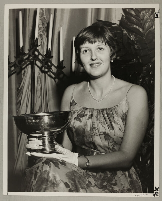 Beverly Middleton With Scholarship Award Photograph, June 25-30, 1960 (Image)