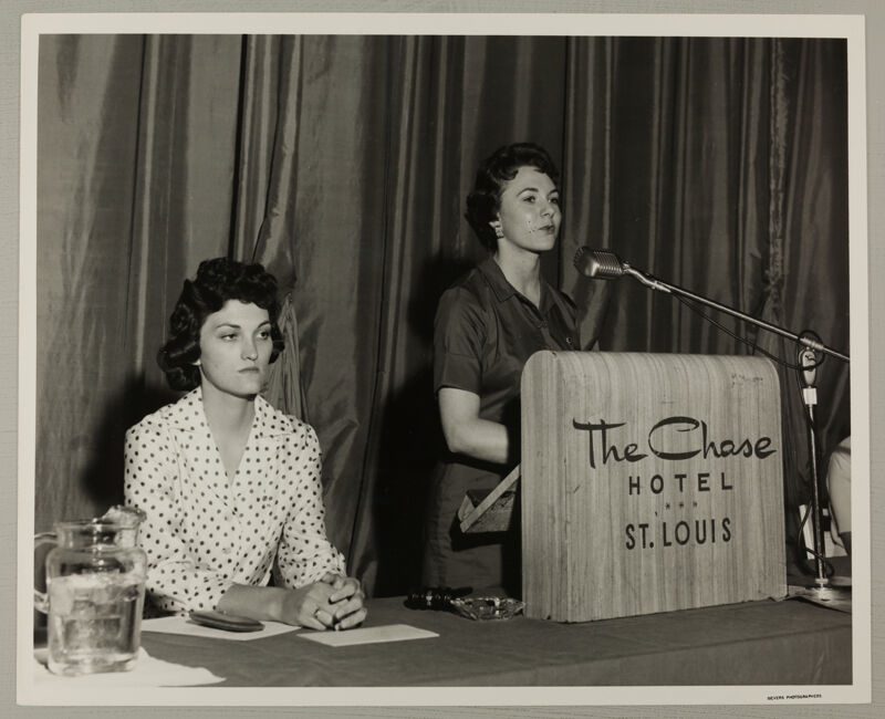 Marsha Marsh and Judy Peterson Lead Panel Photograph, June 25-30, 1960 (Image)