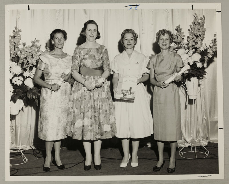 Price, Glover, Boehl, and Knox With Alumnae Awards Photograph, June 25-30, 1960 (Image)