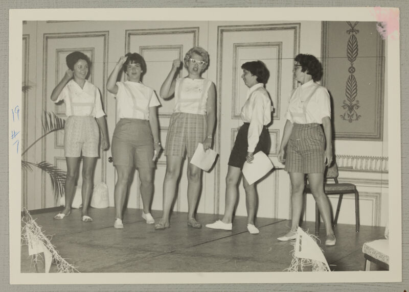 Five Phi Mus Perform a Convention Skit Photograph, June 30-July 5, 1962 (Image)