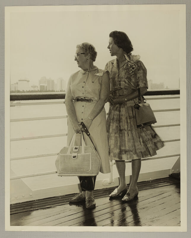 July 6 Nina Toups and Leona Hughes Aboard S.S. Florida Photograph Image