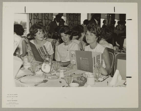 Three Convention Delegates at Dinner Photograph, July 3-7, 1964 (image)