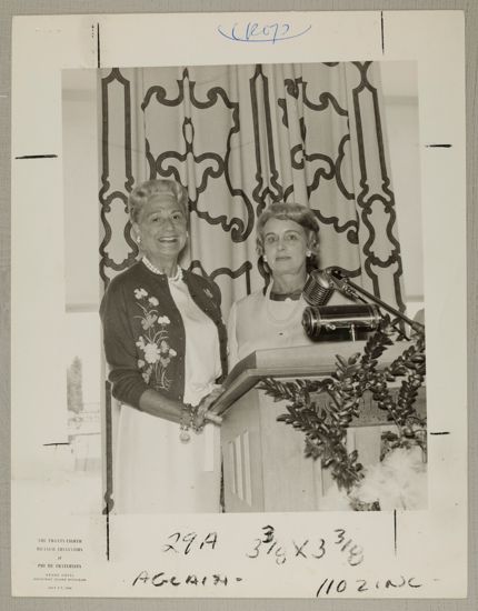 Edith Shelton and Polly Freear Speak at Convention Photograph, July 3-7, 1964 (image)