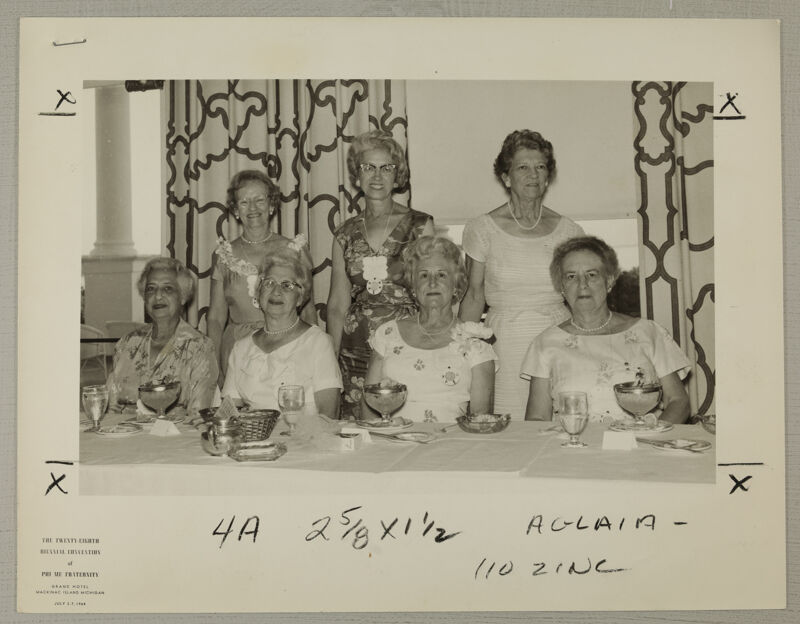 Group of Seven at Convention Banquet Photograph 1, July 3-7, 1964 (Image)