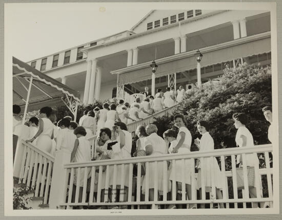 Phi Mus Ascend Grand Hotel Stairs at Convention Photograph, July 3-7, 1964 (image)