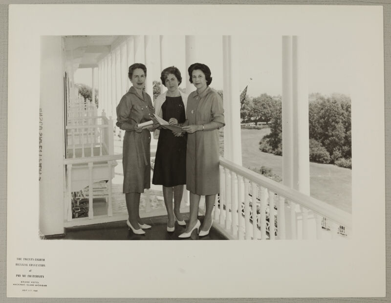 Henry, Peterson, and Williamson on Balcony at Convention Photograph, July 3-7, 1964 (Image)
