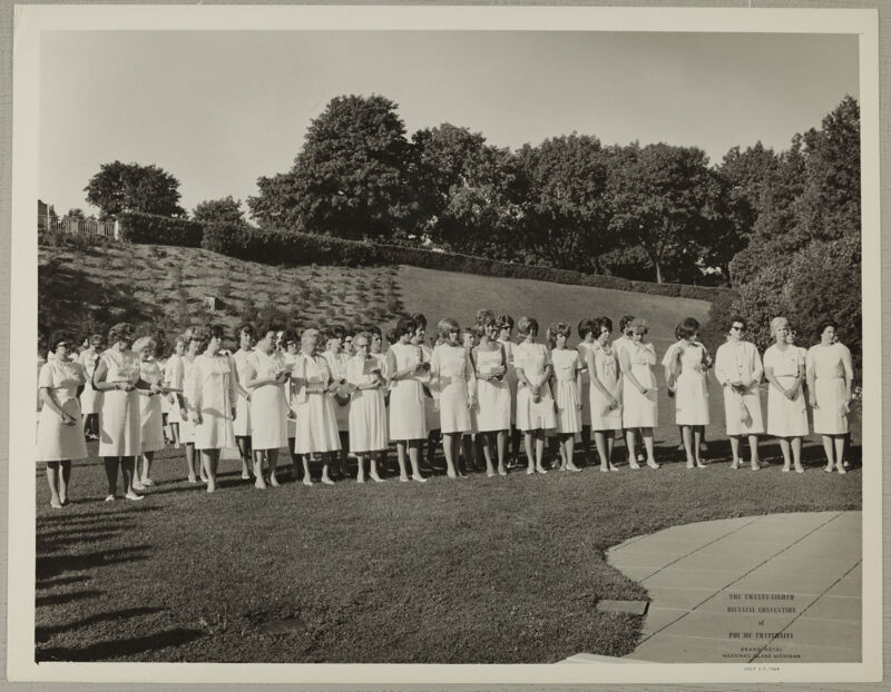 Phi Mus Stand for Convention Memorial Service Photograph 1, July 3-7, 1964 (Image)
