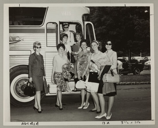 Convention Delegates Arrive by Bus Photograph, June 30, 1966 (image)