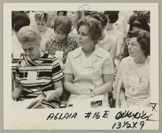 Cooper, Johnson, and LaBelle in Convention Business Session Photograph, July 7-12, 1968 (image)