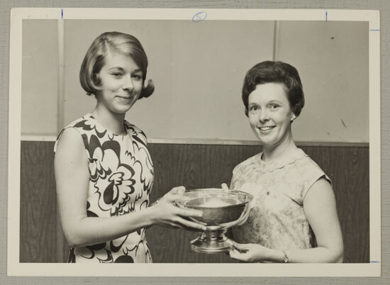 Virginia Rose and Gay Whitlock With Scholarship Award Photograph, July 7-12, 1968 (image)