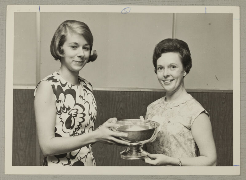 Virginia Rose and Gay Whitlock With Scholarship Award Photograph, July 7-12, 1968 (Image)