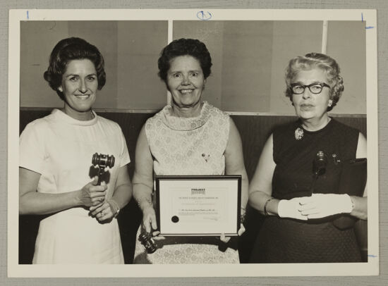 Reed, Robinson, and Carlson With Foundation Awards Photograph, July 7-12, 1968 (image)