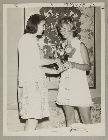 Kathleen Hosang Receiving Stand of Flags Photograph, July 5-10, 1970 (image)