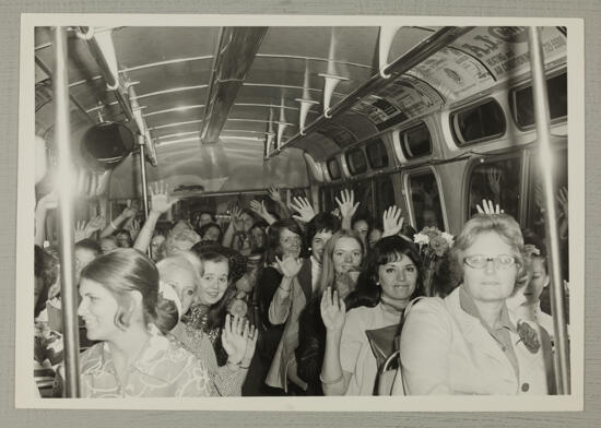 Phi Mus on Bus to Airport After Convention Photograph, July 7-12, 1972 (image)