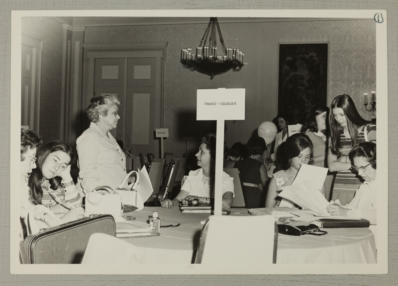 Dorothy Carlson During Answer Bank at Convention Photograph, July 7-12, 1972 (Image)