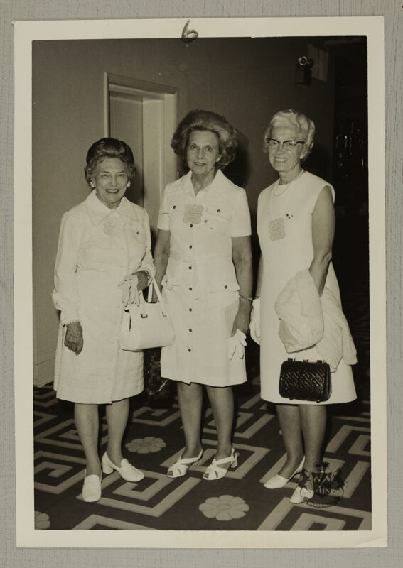 August 2-7 Two Unidentified Phi Mus and Elsie Grimstad at Convention Photograph Image