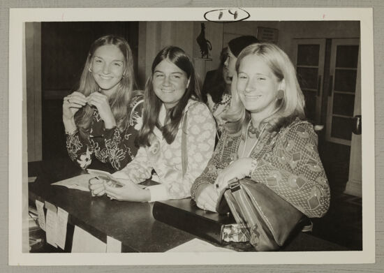 Three Phi Mus at Hotel Registration Photograph, August 2-7, 1974 (image)