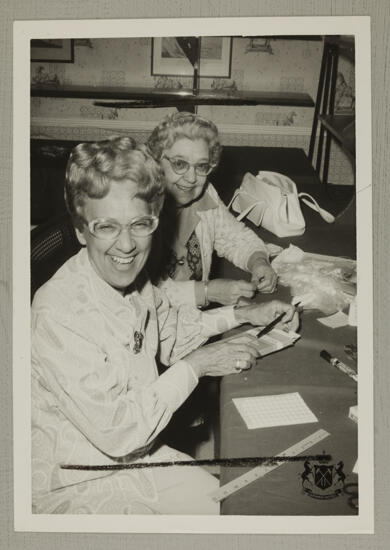 Helen Cooper and Olga Harris in Carnation Shop Photograph, August 2-7, 1974 (image)