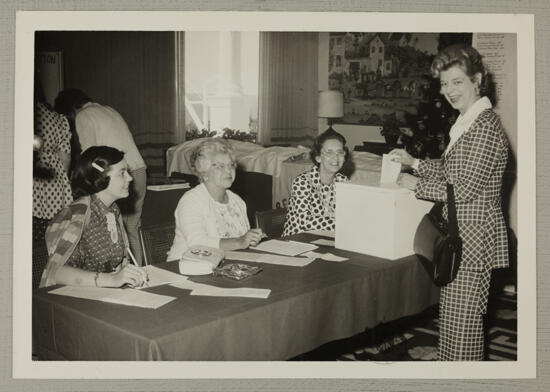 Louise Horn Voting at Convention Photograph, August 2-7, 1974 (image)