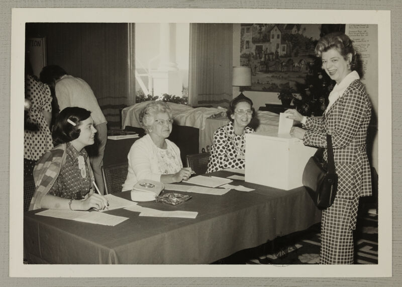 Louise Horn Voting at Convention Photograph, August 2-7, 1974 (Image)
