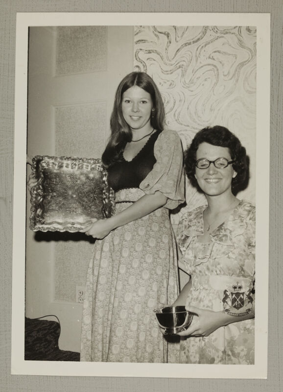 Ruth Peterson and JoEllen Beckley with Awards at Convention Photograph, August 2-7, 1974 (Image)