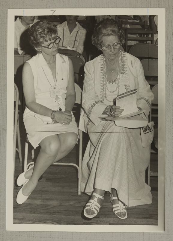 June 25-30 Mrs. Rothermel and Margaret Nisbet in Convention Session Photograph Image