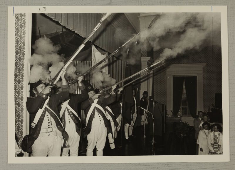 Second Carolina Regiment of Foot Giving Salute Photograph, June 25-30, 1976 (Image)