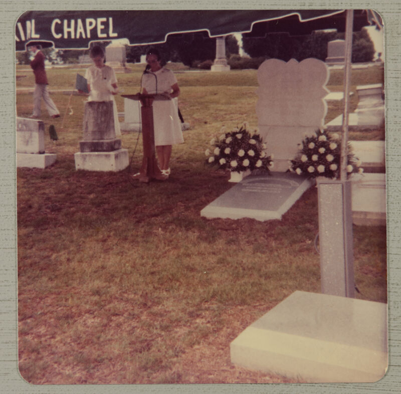 Ceremony at Macon Cemetery Photograph, July 2-6, 1978 (Image)