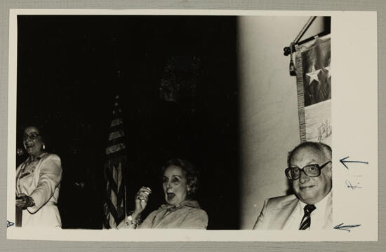 Williamson, Booth, and Patterson at Convention Interfraternity Luncheon Photograph, June 29-July 3, 1980 (image)