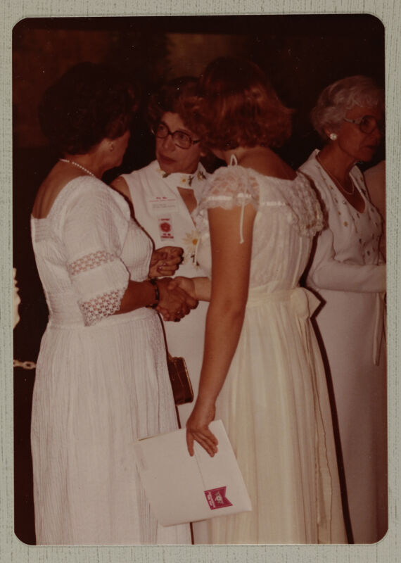 Clarice Shepard and Dorothy Campbell Greet Phi Mus at Convention Reception Photograph, June 29-July 3, 1980 (Image)