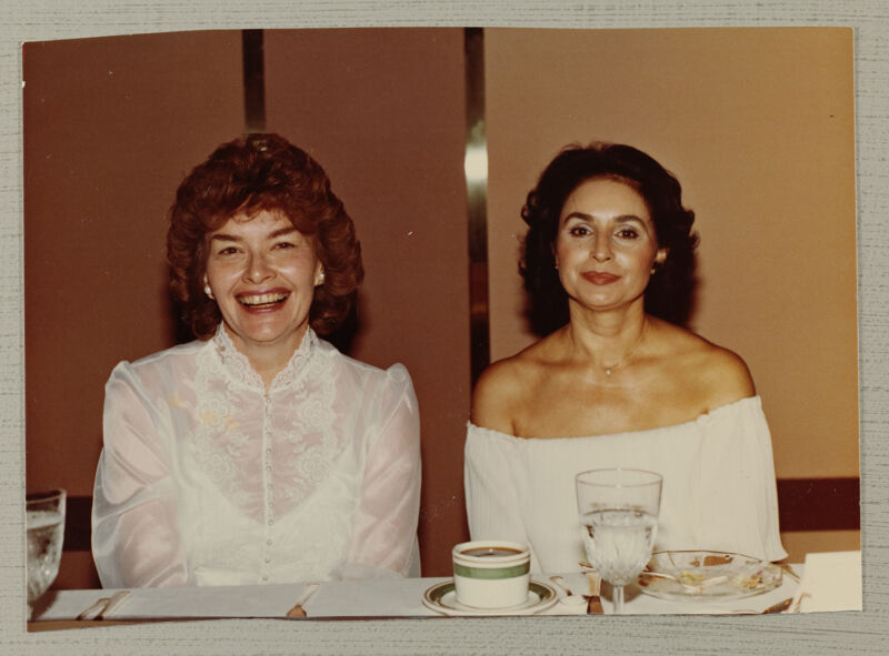 Suzanne Bousquet and Sylvia Ketterman at Convention Banquet Photograph, July 2-6, 1982 (Image)