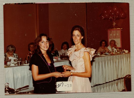 Margaret Blackstock Presenting Award at Convention Photograph, July 2-6, 1982 (image)