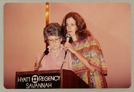 Linda Litter and Margaret Blackstock at Convention Photograph, July 2-6, 1982 (image)