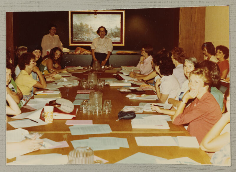 Patricia Catlett Conducting Convention Workshop Photograph, July 2-6, 1982 (Image)