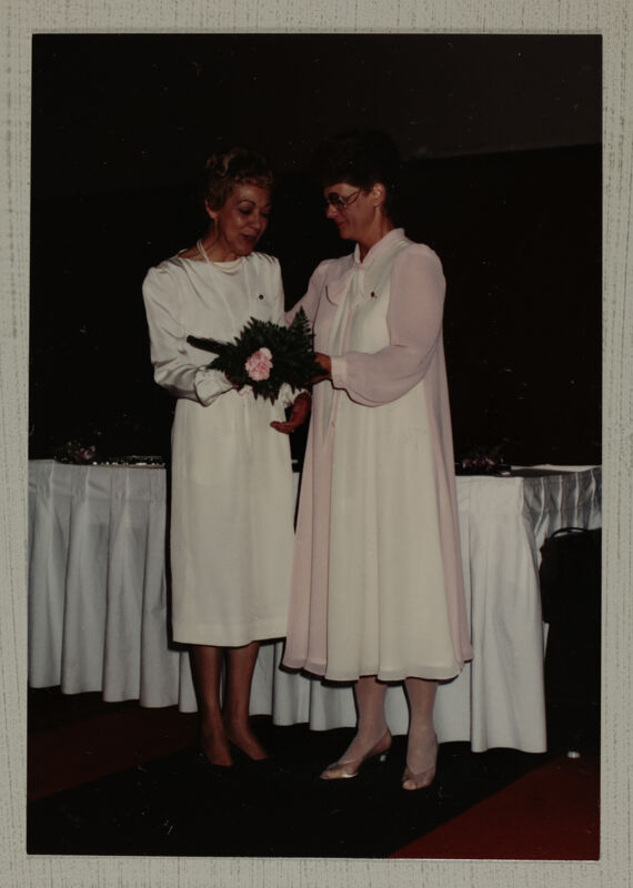 Linda Litter Presenting Outstanding Alumna Award to Joyce Holmes Photograph 1, June 30-July 5, 1984 (Image)