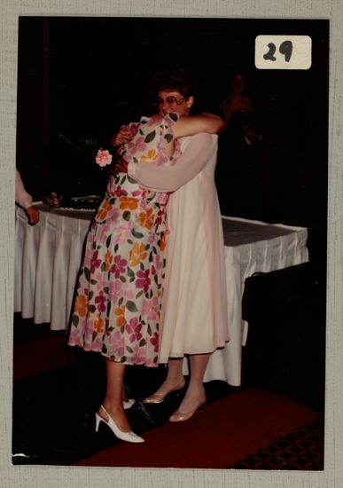 Linda Litter Hugging Adele Williamson at Convention Photograph, June 30-July 5, 1984 (image)