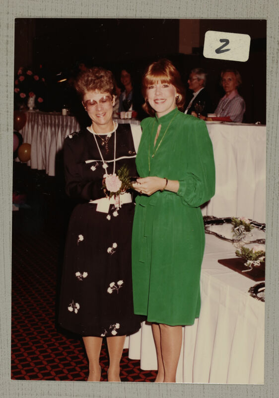 Linda Litter and Dusty Moone With Award at Convention Photograph, June 30-July 5, 1984 (Image)