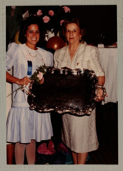 Adele Williamson and Unidentified with Ritual Award Photograph, June 30-July 5, 1984 (image)