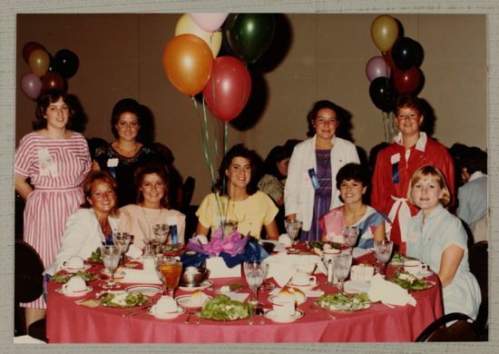 Nine Phi Mus at Convention Panhellenic Luncheon Photograph, June 30-July 5, 1984 (image)