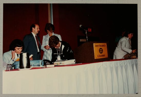 Fischer, King, Litter, Johnson, and Unidentified Before Convention Session Photograph, June 30-July 5, 1984 (image)