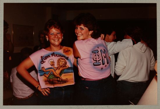 Two Phi Mus in Lion Around Shirts Photograph, June 30-July 5, 1984 (image)