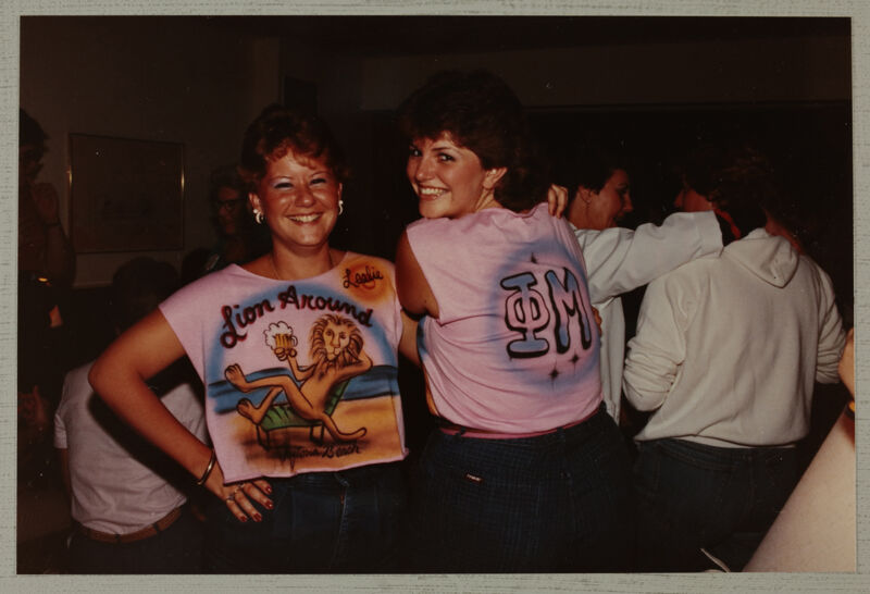 Two Phi Mus in Lion Around Shirts Photograph, June 30-July 5, 1984 (Image)