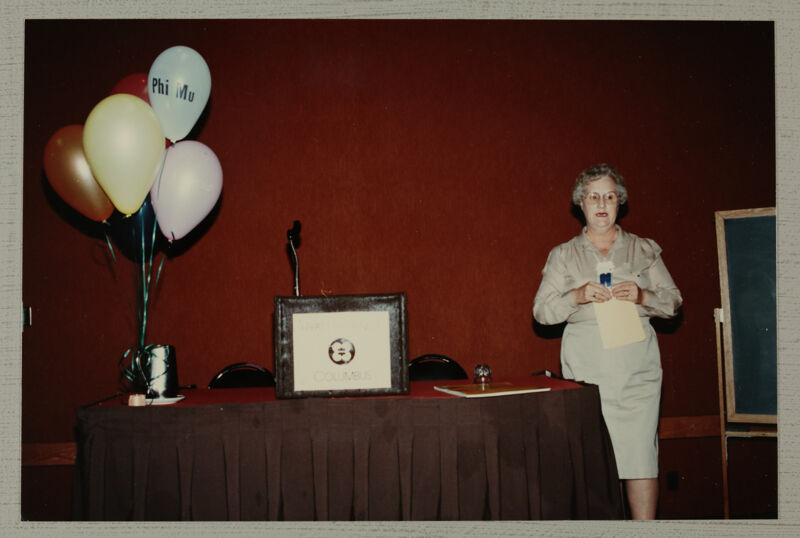 Marie Walsh Speaking at Convention Photograph, June 30-July 5, 1984 (Image)