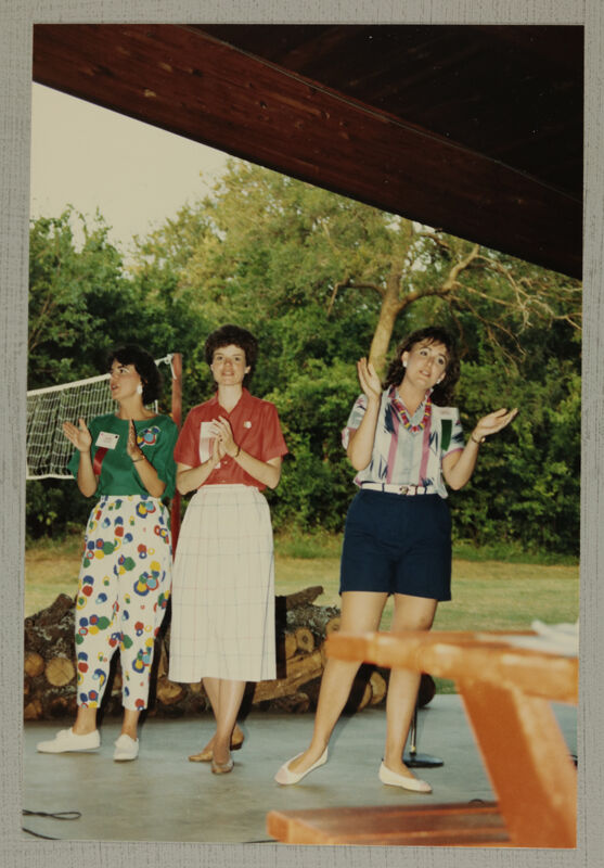 Ryan, Schmidt, and Unidentified Singing at Convention Picnic Photograph, June 30-July 5, 1984 (Image)